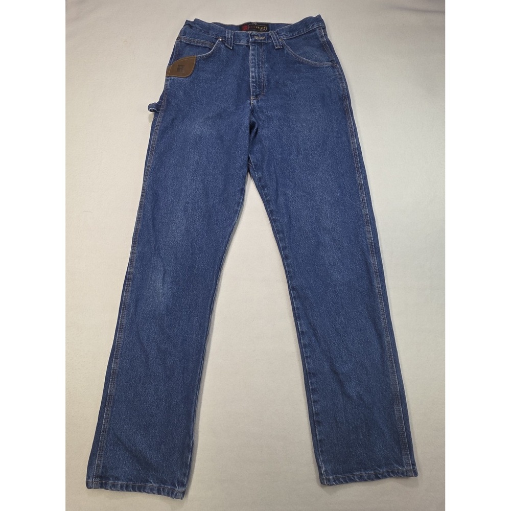 Wrangler Riggs Workwear Jeans Mens 32x36 Blue Denim Hammer Loop Durashield